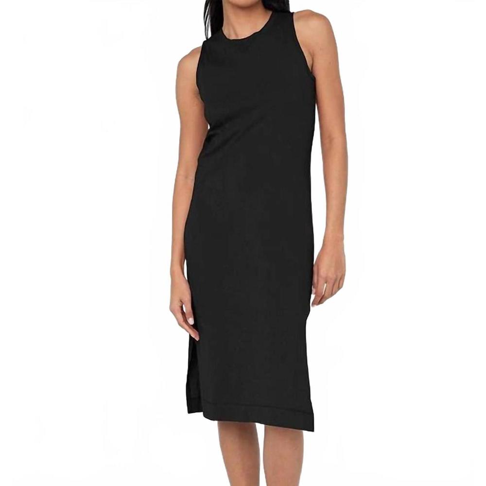 NEW HYFVE sleeveless shift midi dress in black